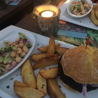vegan burger at La Tabla De Sitges in Sitges
