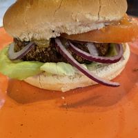 Sweet potato burger   at Handmade Burger Co in Lincoln