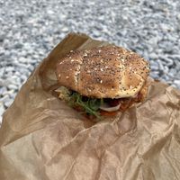 Came back for the By the Veranda burger and it was AMAZING. Perfect for our beach picnic  at Caju in Nice