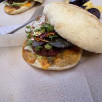 Veranda Burger with cheese  at Caju in Nice