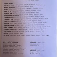 Menu drinks   at Caju in Nice