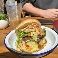 Food was great. The people working there were so lovely and welcoming. Small but cute spot!   at Caju in Nice