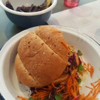 Mexican burger at Caju in Nice