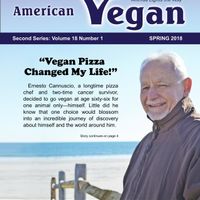 co-owner on cover of American Vegan at Mario's Pizza in Ocean City