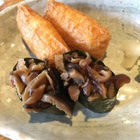Shiitake and Inari nigiri at Nubo Japanese Tapas in Victoria
