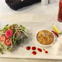 Summer rolls as starter at Zielona in Lodz