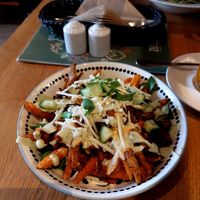 Loaded sweet potato fries / Załadowane fryty z batata at Zielona in Lodz