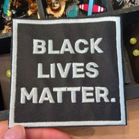 black lives matter patch at Vunderland in Hamburg