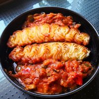 Gefüllte Zucchini mit Ratatouille at Geiers Gambrinus in Ganserndorf