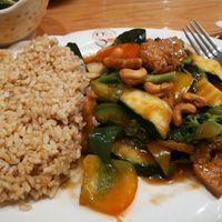 Soy cashew lunch with a side salad at Go Zen in New York City