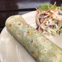 Vegan Garlic tofu wrap at Jack's Cat Cafe in Hoi An