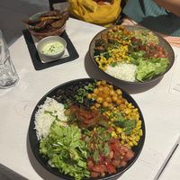 BYO BOWLS and Sweet Potato fries VEGAN  at Beats & Burritos in Lagos