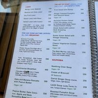 Menu march 2025  at Pure Soul Cafe in Rishikesh