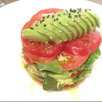 Classic tomato avocado salad ?  at Al-Laurel in Granada