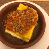 Polenta pie at Al-Laurel in Granada