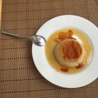 Amazing vegan flan at Al-Laurel in Granada
