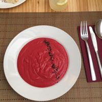 Beetroot Gazpacho at Al-Laurel in Granada