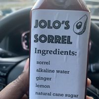 Sorrel made & bottled in the store   at Jolo's Restaurant and Venue in New Rochelle