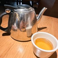 Free tea with your meal  at Hui Tien Vegetarian in Taipei