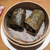 Lotus wrapped sticky rice at Hui Tien Vegetarian in Taipei