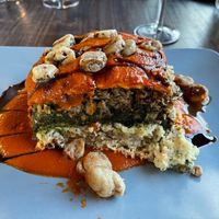 Course 4: Stinging nettle pesto lasagna  at Harvest Beat in Seattle