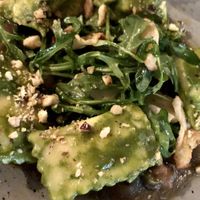 Pumpkin cashew cheese Agnolotti   at Harvest Beat in Seattle