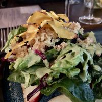 Crispy couscous, local crisp apples with green goddess dressing  at Harvest Beat in Seattle