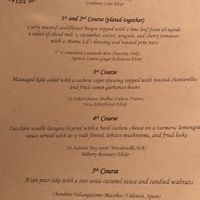 Menu for the day at Harvest Beat in Seattle