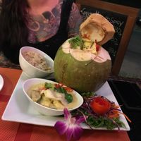 vegan coconut curry  at Piccolo Thai Food & Wine in Isola Del Giglio