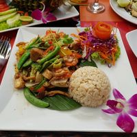 Fried garlic and black pepper tofu at Piccolo Thai Food & Wine in Isola Del Giglio