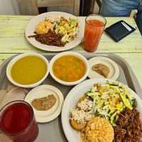 2 daily menus - all this about £5.90 at Veggie Life in Medellin
