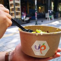 quinoa fruit-mix salad at Up-Kittariki Threpsi in Athens