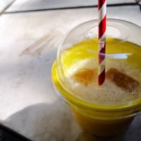 orange-mango-ananas juice at Up-Kittariki Threpsi in Athens