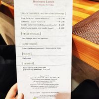 Lunch menu at Hsia An Chu Vegetarian in Taitung