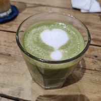 Matcha latte at La Studio in Hanoi