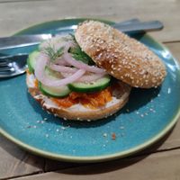 Lox bagel at La Studio in Hanoi