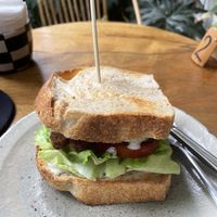 Tempeh sandwich on “wholemeal” breadd  at La Studio in Hanoi