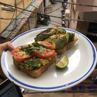 Incredible avocado toast at La Studio in Hanoi