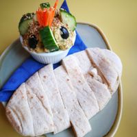 Hummus with Pita Bread at Joe's Cafe in Lahinch