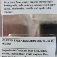 Duffin was dry and unpleasant. Big nope.  Cinnamon bun was dense & almost flaky. Worth a try if you are GF and miss cinnamon buns. It was almost there. (Maybe slightly too salty?)  at Bashful Banana in Ocean City
