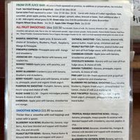 smoothies page 2  at Bashful Banana in Ocean City