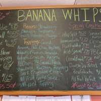 2019 Banana Whip menu at Bashful Banana in Ocean City