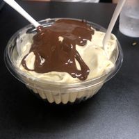 Vegan banana whip with brownie and fudge sauce  at Bashful Banana in Ocean City