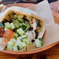 Falafel pita pocket at Tahina in Northcote