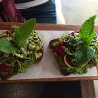 smashed pea toast at Store Fifteen in Mornington