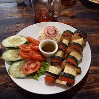 Pinchos (bbg veggies) at Nakum in Flores