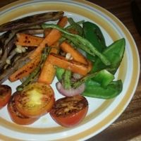 Grilled vegetables with garlic olive oil at Simple Things in Kampot