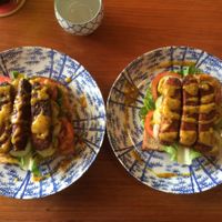 tempeh open sandwich  at Simple Things in Kampot