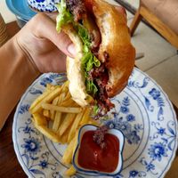 Veggie burger at Simple Things in Kampot