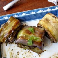 Eggplant roll with pesto at Simple Things in Kampot